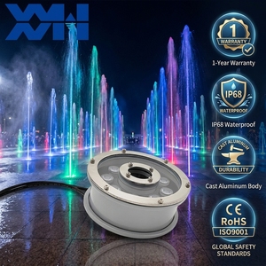 Lumières LED submersibles pour <span class=keywords><strong>fontaine</strong></span>, jet d'eau, jardin, piscine, paysage, en aluminium moulé, étanches IP68, RGB, DMX512 - Product Image 1