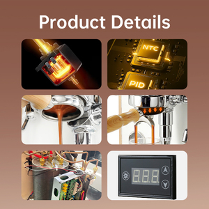 Factory Direct Semi-automatic Stainless Steel Body <b>Espresso</b> Coffee Maker E61 Grouphead Brewing System 100 <b>Cups</b> Household Use - Product Image 6
