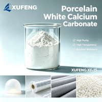 Carbonate de Calcium Blanc de Porcelaine 1250 Mesh 98% de Blancheur, Remplissage Haute Pureté pour Film Transparent de Chaussures et Diffuseur de Lumière (XF-15)