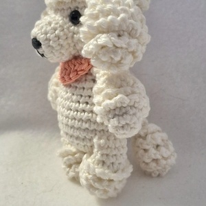 Nuevo Diseño, <span class=keywords><strong>Mini</strong></span> Peluche de Perro Tejido a Crochet Hecho a Mano, Lindo Muñeco de Perro <span class=keywords><strong>Poodle</strong></span> de Peluche, Pequeño Juguete de Animal de Algodón Tejido a Crochet, Llavero - Product Image 3