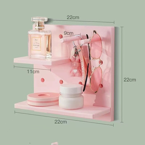 Hot Selling Wall Hangig Shelf Student Dormitory Shelves <b>Storage</b> Holders <b>Storage</b> Rack New Punch-free <b>Plastic</b> <b>Storage</b> Rack - Product Image 3