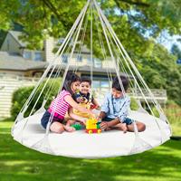Élégant suspendu Nest Spinner Tree Swing oeuf blanc cocon balançoire avec support