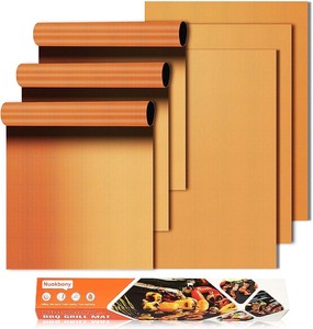 Tapis de cuisson en tissu PTFE pour barbecue, facile à nettoyer, antiadhésif, réutilisable, pour four - Product Image 4