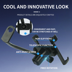 LIUHJG Aluminum Rechargeable Mirror Mount Handlebar Motorcycle <strong>Phone</strong> <strong>Holder</strong> for <strong>Motorbike</strong> - Product Image 3