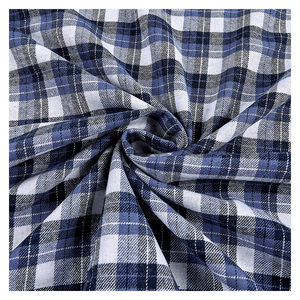 Tissu à carreaux tissé en flanelle CVC, fils teints brossés, <span class=keywords><strong>lot</strong></span> de stock 100% coton, tissu à carreaux teints pour chemises et pyjamas - Product Image 2
