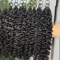 Extensiones de Cabello Humano Ondulado Profundo con Ganchillo, Sin Nudos, Pre-separadas, Rizado Birmano, Cabello a Granel al por Mayor para Trenzas