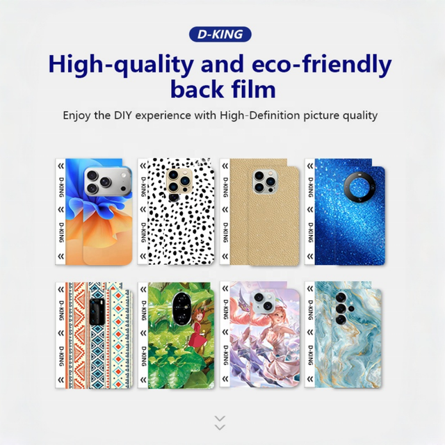 OEM ODM Custom Pattern 3D Leather Emboss Design Phone Back Skin Sticker Protective Film Sticker Used by Cutting Plotter Machine