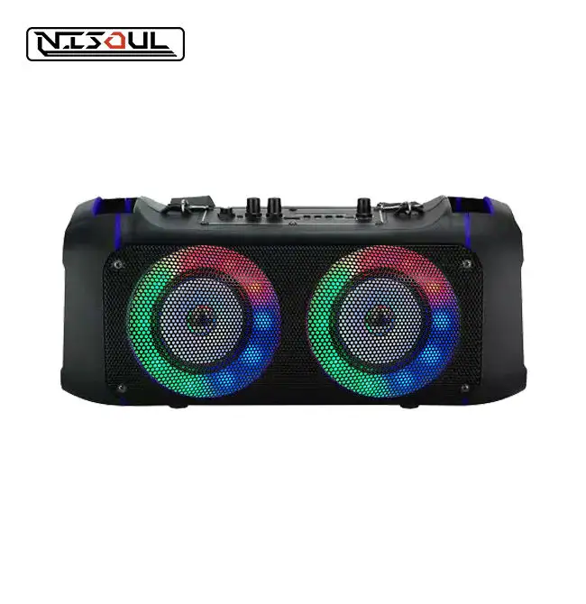 Woofer recargable al aire libre subwoofer HiFi altavoz portátil inalámbrico Party Box altavoz carro altavoz karaoke