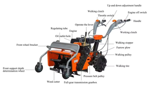 Máquina Desmalezadora Agrícola, Cultivador Rotatorio con Motor de Gasolina/Diésel <span class=keywords><strong>para</strong></span> Granja, <span class=keywords><strong>Huerto</strong></span>, Jardín, Labranza de Tierra, Desbroce de Césped y Zanjado - Product Image 4