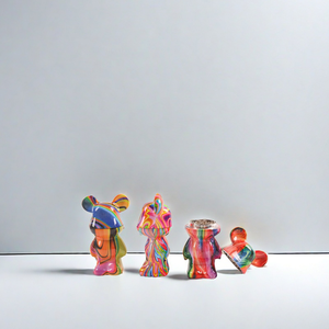 WAWA TECH ファッションデザイン バイオレントベア型 水転写印刷 カラー ヘンプグラインダー タバコ粉砕機 - Product Image 2