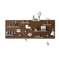 Pegboard en bois pour décoration intérieure, étagère murale, présentoir, organisateur de rangement