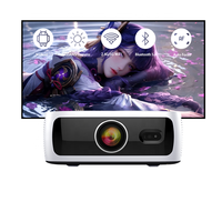 Mini projecteur LCD HD 1080p pour cinéma maison, projecteur intelligent Android 12 portable pour extérieur, mini projecteur 4k avec correction automatique de la distorsion trapézoïdale verticale