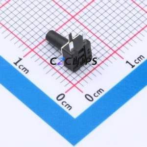 TSC08-CBW1FH8.0 Tactile Switch Through hole-3P,4.5x4.5mm Switch Single Pole Single Throw Round Button 2.5N Right Angle Insert - Product Image 2