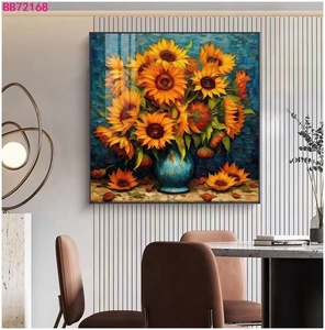 In vải sơn tường nghệ thuật trang trí nội thất trừu tượng hoa vàng lá sơn dầu cho phòng khách trang trí nội thất - Product Image 4