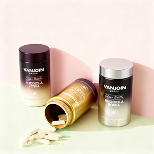 Flacon vide en verre pour capsules de compléments alimentaires, couleur argentée ou dorée électrolytique, avec bouchon en aluminium/plastique, disponible en 100 ml, 200 ml, 150 ml, 250 ml - Product Image 6