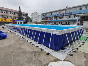 Piscina Sobre Suelo de Armazón Metálico de Acero Inoxidable, Alberca Rectangular o Cuadrada Grande de PVC con Anillo Estructural - Product Image 3