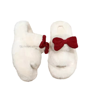 Nouvelles pantoufles à plateforme en PVC avec semelle en fourrure artificielle, style féerique, avec nœud, de haute qualité - Product Image 6