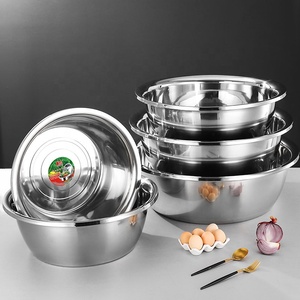 Vente en gros <span class=keywords><strong>de</strong></span> bassines <span class=keywords><strong>de</strong></span> lavage en acier inoxydable, grandes bassines en acier inoxydable, bassines rondes en métal pour la cuisine, 45cm-80cm - Product Image 3