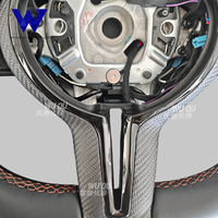 Volant en cuir de daim et fibre de carbone sèche pour BMW (modèles F10, F20, F30, F32, F36, F80, F82, F31, E92, E90, X6, E71, X5, E70, M5, M6, M3, M4) - Vente en gros
