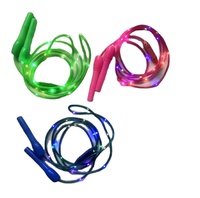Fitness 2.6m regolabile USB LED luce per saltare corda arcobaleno RGB Flash luce singola corde per saltare