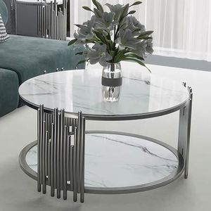 Tronc d'arbre de gravure inoxydable central unique en acier, table basse en or de luxe/ - Product Image 1