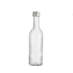 Wholesale custom empty miniature fancy small 50ml 100ml glass mini liquor bottle for sale