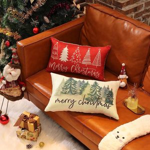 Funda de Cojín de Lino, Funda de Almohada Lumbar Estampada, Decoración Navideña para el Hogar, Funda de Cojín para Sofá - Product Image 3