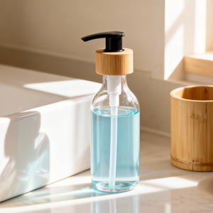 再利用可能な化粧液石鹸ポンプ コリバー 木製 竹製 プラスチック 24/410 液漏れ防止ディスペンサーボトル ローション シャンプー 手洗い用 - Product Image 4