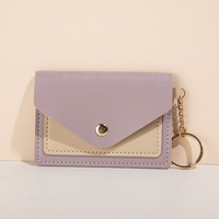 Chaud mignon mode Pu cuir poche Mini porte-monnaie porte-clés portefeuille femmes changement pochette crédit porte-carte portefeuille porte-clés
