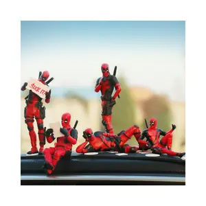 Car interior decoration animation movie deadpool hanging double knife desk ornaments car accessories personality accessories