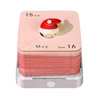 Calendrier 3D 2027, bloc-notes, calendrier de bureau Père Noël, bloc-notes détachable, bloc-notes adhésif, notes autocollantes pour le bureau, cadeau, art papier avec lumière