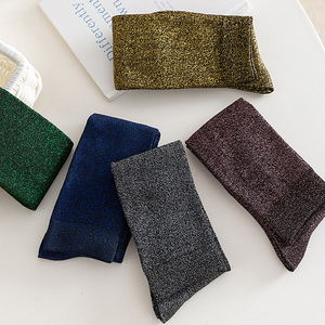 Calzini Eleganti da Donna, <span class=keywords><strong>Calze</strong></span> Glitterate al Polpaccio, Lavorazione a Maglia Multicolore per Feste - Product Image 3