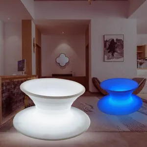 LED Luminous Gyro Chair Mall Chaise Longue 360 Degree Rotating Tumbler Chair Outdoor Square Park Spinning Top