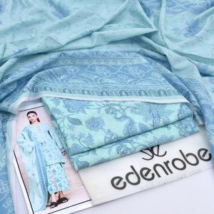 Edenrobe Unstiched Digital Printed Lawn 3 Piece Salwar Kameez Women's Traditional Casual Wear Summer Regular Fit Floral Design - Product Image 4