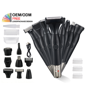 ماكينة حلاقة كهربائية 8 في 1 للرجال، ماكينة تشذيب شعر الجسم، ماكينة إزالة الشعر لاسلكية، مقاومة للماء، ماكينة تشذيب شعر المناطق الحساسة للرجال. - Product Image 1