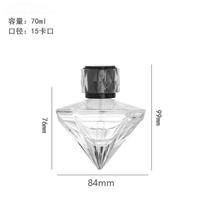 Hochwertige 70ml Luxus-Parfüm flasche mit Pyramiden-Design Kegelform Flache Oberfläche Siebdruck Luxus Köln