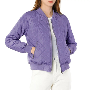 Women's Long Breathable Cotton Lining Light <b>Weight</b> Professional Best Quality Design Hot <b>Sale</b> 2025 Bomber Jacket - Product Image 3