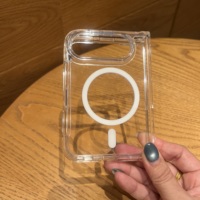 Étui de téléphone robuste magnétique haute transparence pour iPhone 18 Fold, hybride TPU PC, charge sans fil, anti-chute