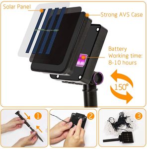 8 chế độ năng lượng mặt trời đèn pha lê bóng bong bóng <span class=keywords><strong>LED</strong></span> Chuỗi Cổ Tích Đèn vòng hoa đèn giáng sinh bên ngoài trời trang trí - Product Image 3