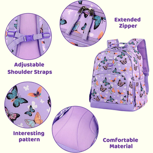 Zaino per Bambini con Stampa Sublimatica di Animali Carini, Alta Qualità, per Scuola Primaria e <span class=keywords><strong>Asilo</strong></span>, con Astuccio, per Ragazze e Ragazzi - Product Image 4