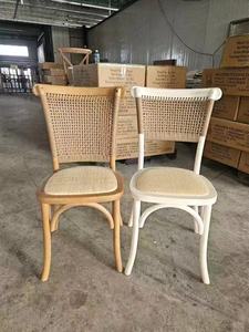New Style Rustic <strong>Rattan</strong> Back Dining <strong>Chair</strong> Vinyard Cross Back <strong>Garden</strong> Furniture - Product Image 5