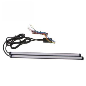 Bande lumineuse LED pour moto, DC 12V, bande souple DRL, bandes LED flexibles, double couleur, phares stroboscopiques, 20W, 3000 lumens pour voiture - Product Image 1