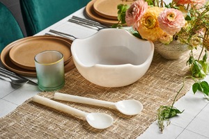 Moderna Tazón de Resina Blanca para Servir, Tazón Decorativo con Borde Ondulado, Elegante Tazón Orgánico para Servir, Centro de Mesa de Lujo para el Hogar - Product Image 3