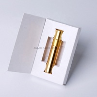 Emballage de vaporisateur de parfum de luxe avec logo personnalisé, 5 ml, 10 ml, bouteille en verre noir, or, argent, sérigraphiée, avec pulvérisateur et boîte