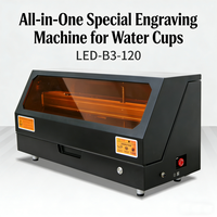 Nouvelle machine de gravure laser bleue LED de haute précision tout-en-un pour le marquage de logos et de textes sur gobelets, bouteilles et tasses