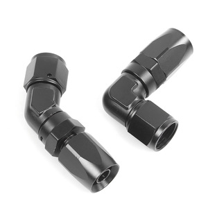 Adaptateur de raccord de tuyau en alliage d'aluminium noir à 90 degrés AN4 AN6 AN8 AN10 AN12 pour système de carburant et de refroidissement - Product Image 4
