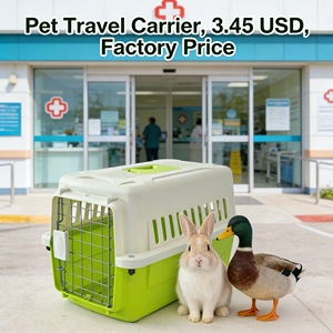 Cage de transport robuste pour animaux de compagnie, conforme IATA, avec verrou anti-évasion, portable, pour clinique vétérinaire, <span class=keywords><strong>camping</strong></span> et voyages en voiture - Product Image 6