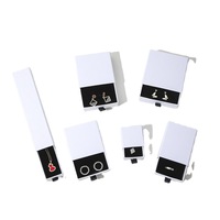 Boîtes d'emballage pour bijoux en microfibre avec logo personnalisé imprimé et gaufré, couleur personnalisée, insert coulissant pour cadeau, taille personnalisée, boîte à tiroir