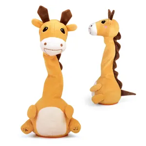 New baby sensory toys music stuffed animal dancing giraffe recorder plush toy high quality