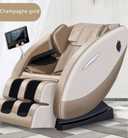 Fauteuil inclinable zéro gravité de luxe haut de gamme pliable en ABS + cuir PU, fauteuil de massage Shiatsu à 4 rouleaux, massage du corps entier, télécommande